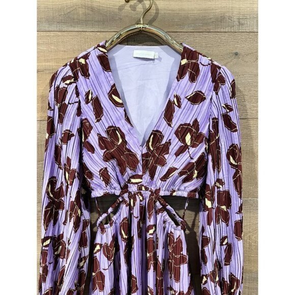 NWOT Jonathan Simkhai Londyn Collage Floral-Print Cutout Mini DRESS size M - Picture 3 of 12